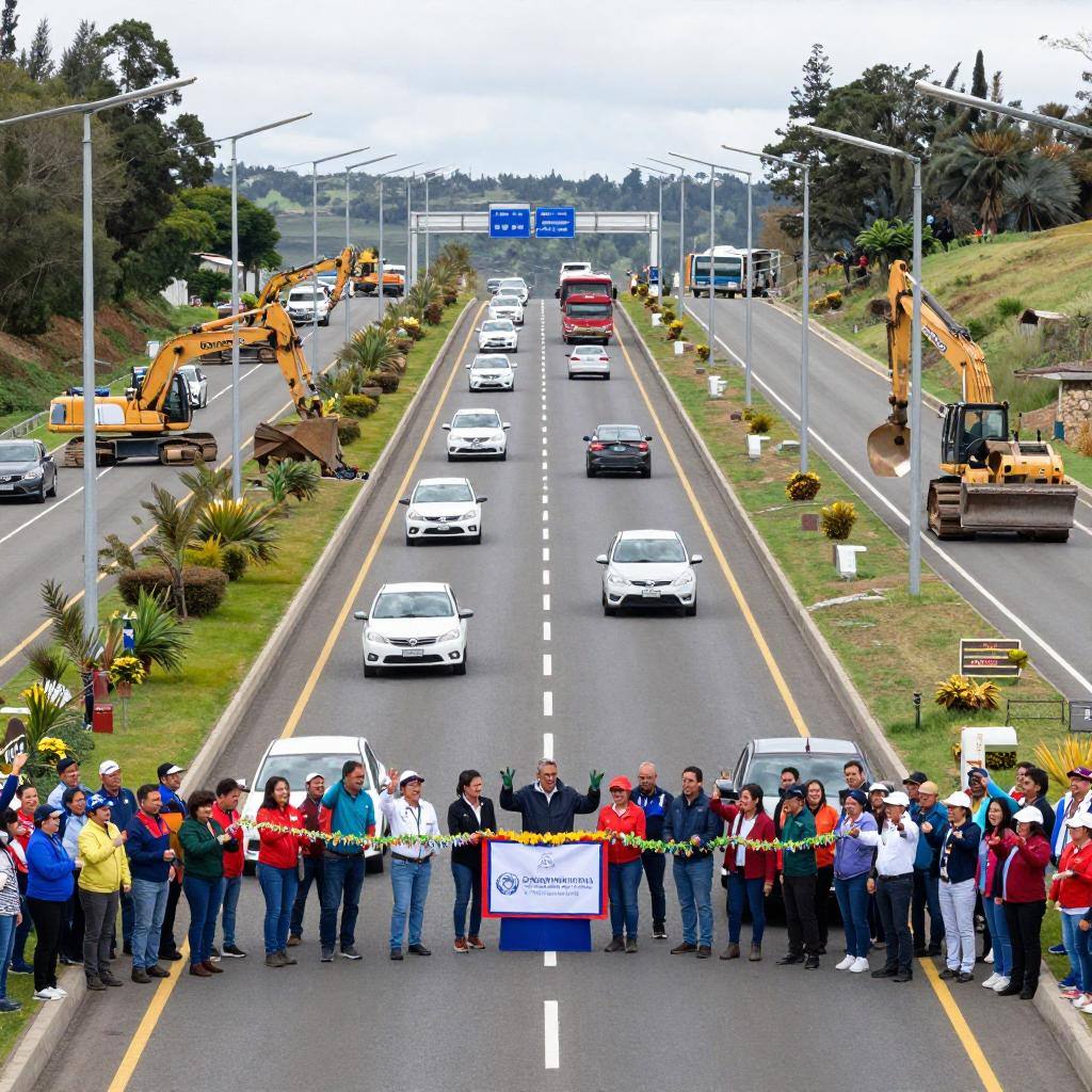 玻利维亚最大公路项目艾尔西亚大道全线贯通-三星领航机械有限公司(图1) 玻利维亚最大公路项目艾尔西亚大道全线贯通-三星领航机械有限公司(图1)