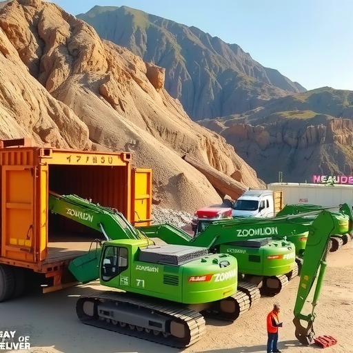 中联重科G系列挖掘机批量交付土耳其，本地化服务推动市场跃升-三星领航机械有限公司(图1)