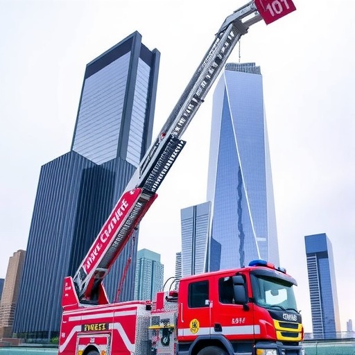 DG101登高平台消防车再创亚洲新高-三星领航机械有限公司(图1)