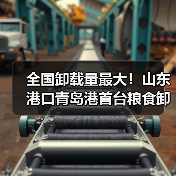 全国卸载量最大!山东港口青岛港首台粮食卸船机实现首次重载试车(图1) 全国卸载量最大!山东港口青岛港首台粮食卸船机实现首次重载试车(图1)