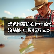绿色堆高机交付中哈物流基地 年省45万成本(图1) 绿色堆高机交付中哈物流基地 年省45万成本(图1)
