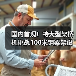 国内首现!特大型架桥机挑战100米钢梁架设难题(图1) 国内首现!特大型架桥机挑战100米钢梁架设难题(图1)