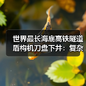 世界最长海底高铁隧道盾构机刀盘下井:复杂地层挑战突破(图1) 世界最长海底高铁隧道盾构机刀盘下井:复杂地层挑战突破(图1)