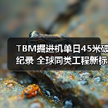 TBM掘进机单日45米破纪录 全球同类工程新标杆(图1) TBM掘进机单日45米破纪录 全球同类工程新标杆(图1)