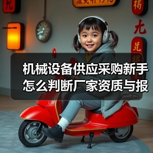 机械设备供应采购新手怎么判断厂家资质与报价是否合理